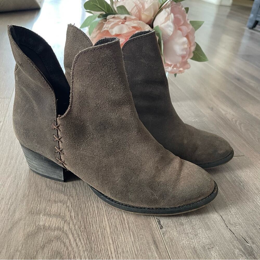 Anthropologie Musse & Cloud Caila‎ Brown Leather Booties